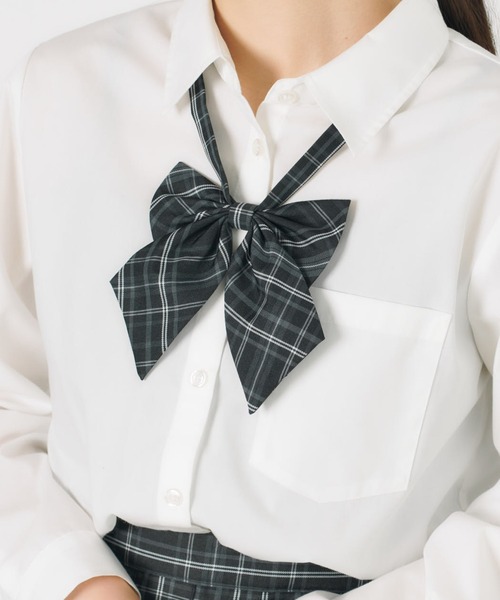 WEGO（ウィゴー）の「WEGO/チェックスクールリボン（ネクタイ・レディース・ブルー系その他3/ブラック系その他2/ホワイト系その他2/レッド系その他3/グレー系その他2/ブルー系その他2/その他1/レッド系その他2/ブラック系その他3・FREE）」の3枚目の写真