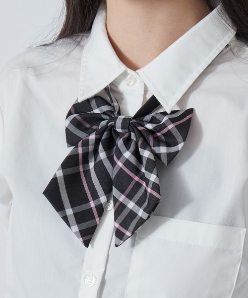 WEGO（ウィゴー）の「WEGO/チェックスクールリボン（ネクタイ・レディース・ブルー系その他3/ブラック系その他2/ホワイト系その他2/レッド系その他3/グレー系その他2/ブルー系その他2/その他1/レッド系その他2/ブラック系その他3・FREE）」の4枚目の写真