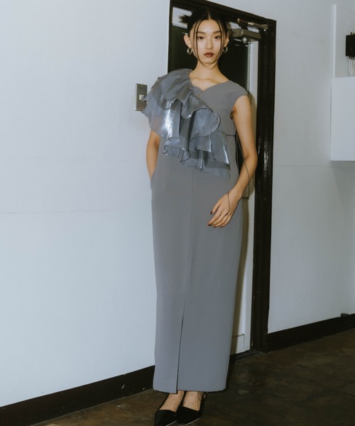 Cen. ruffle collar dress  ラッフルカラードレス Cen. ruffle collar dress ラッフルカラードレス