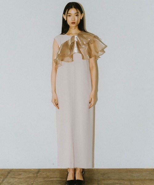 ANDRESD glossy multi ruffle dress グロッシー セール】glossy multi ruffle dress グロッシーマルチラッフル