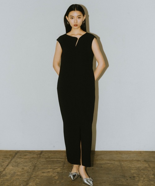 glossy multi ruffle dress グロッシーマルチラッフルドレス