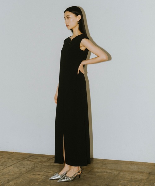 ANDRESD グロッシーマルチラッフルドレス ANDRESD ドレス glossy multi ruffle dress グロッシーマルチ