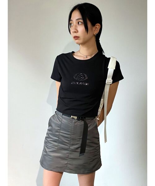 EMODA（エモダ）の「ベルトボックスミニスカート（スカート・レディース・グレー/ブラック/ベージュ・SMALL/MEDIUM）」の17枚目の写真