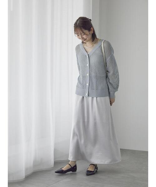 Te chichi TERRASSE(テチチテラス)の「ラメメッシュ前後2WAYカーディガン(カーディガン/ボレロ・レディース・グリーン/グレー/オフホワイト・F)」の9枚目の写真