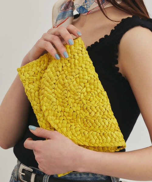 Edit Sheen(エディットシーン)の「ペーパークラッチバッグ(かごバッグ・レディース・ピンク系その他/ブラック/イエロー/ベージュ・FREE)」の3枚目の写真