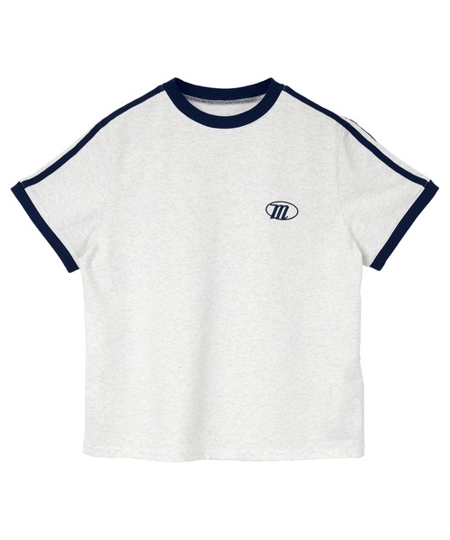 miette（ミエット）の「配色ラインロゴ刺繍Tシャツ（Tシャツ/カットソー・レディース・ピンク/オフホワイト/ブラック/オートミール・FREE）」の14枚目の写真