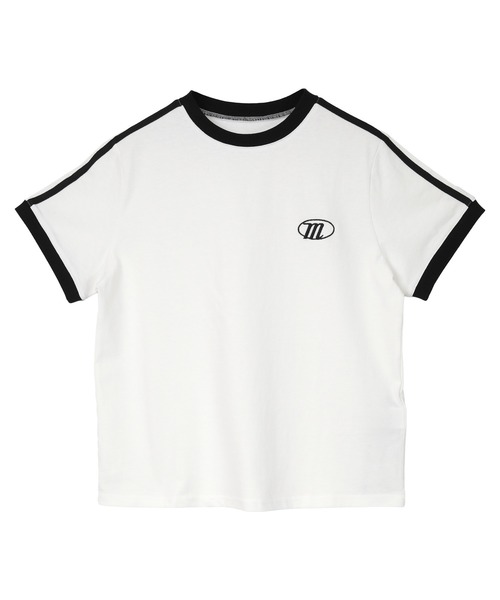 miette（ミエット）の「配色ラインロゴ刺繍Tシャツ（Tシャツ/カットソー・レディース・ピンク/オフホワイト/ブラック/オートミール・FREE）」の12枚目の写真
