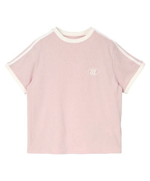 miette（ミエット）の「配色ラインロゴ刺繍Tシャツ（Tシャツ/カットソー・レディース・ピンク/オフホワイト/ブラック/オートミール・FREE）」の15枚目の写真