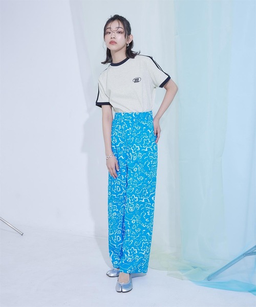 miette（ミエット）の「配色ラインロゴ刺繍Tシャツ（Tシャツ/カットソー・レディース・ピンク/オフホワイト/ブラック/オートミール・FREE）」の8枚目の写真