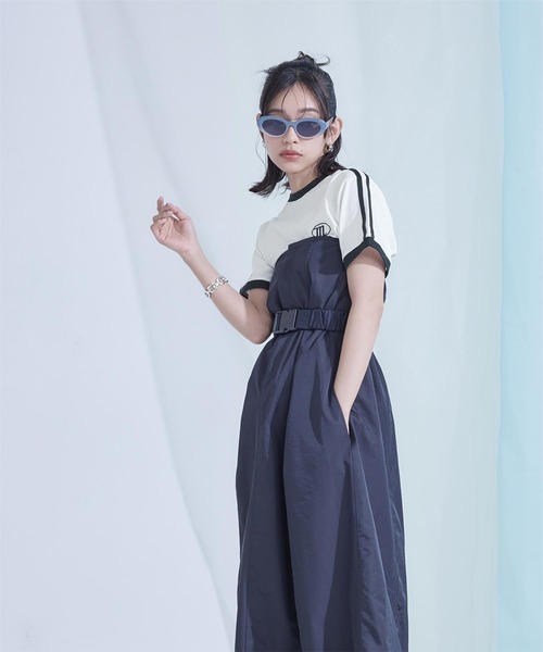 miette（ミエット）の「配色ラインロゴ刺繍Tシャツ（Tシャツ/カットソー・レディース・ピンク/オフホワイト/ブラック/オートミール・FREE）」の5枚目の写真