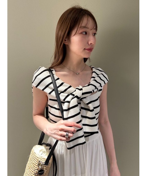 FRAY I.D（フレイアイディー）の「ニットコンビタックティアードワンピース（ワンピース・レディース・ブラック/ベージュ/ブルー/その他・FREE）」の17枚目の写真