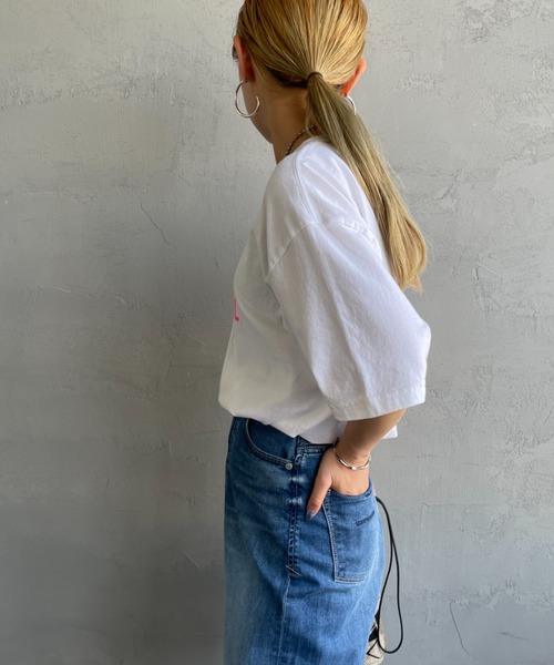 FUNG（ファング）の「[FUNG/ファング] TROPICAL カットオフプリントTシャツ（Tシャツ/カットソー・レディース・ブラック/ホワイト/モスグリーン・M）」の21枚目の写真