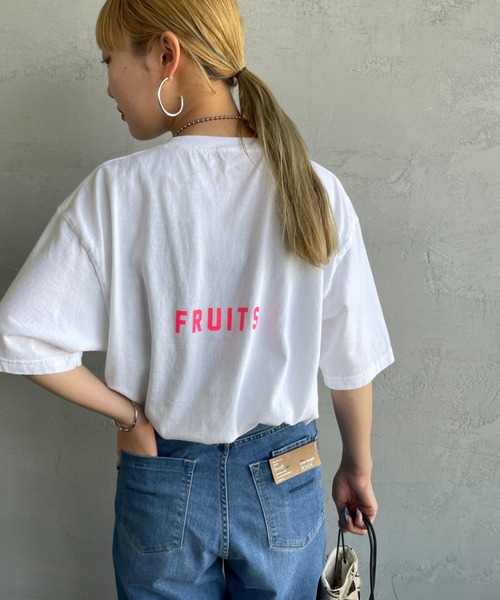 FUNG（ファング）の「[FUNG/ファング] TROPICAL カットオフプリントTシャツ（Tシャツ/カットソー・レディース・ブラック/ホワイト/モスグリーン・M）」の22枚目の写真