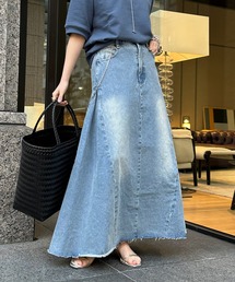 DouDou | 【新色追加】【WEB限定】デニム切替スカート(デニムスカート)