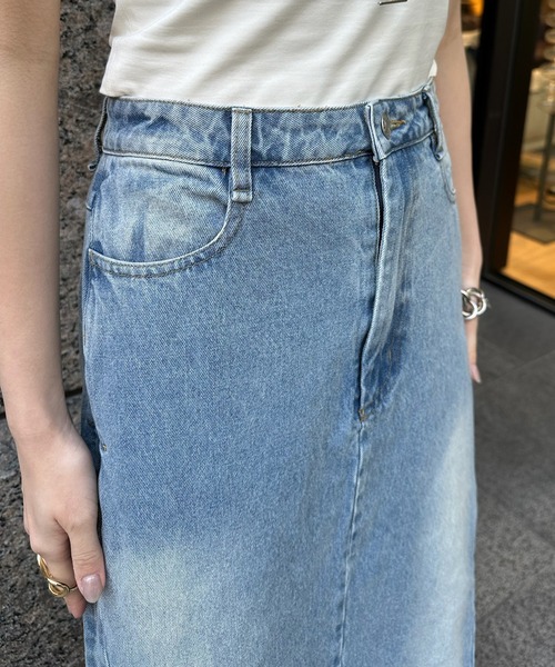 DouDou（ドゥドゥ）の「【新色追加】【WEB限定】デニム切替スカート