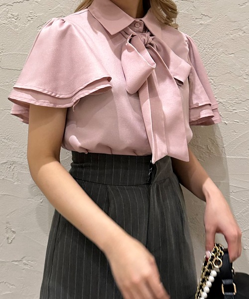 【TORTE】レディーストップス TORTE（トルテ）の「バックレーシングギャザートップス（Tシャツ