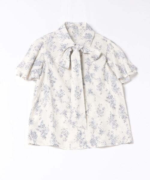 TORTE（トルテ）の「フレアスリーブリボンタイブラウス（シャツ/ブラウス・レディース・ピンク/ホワイト系その他/ホワイト/ブラック系その他・FREE）」の6枚目の写真