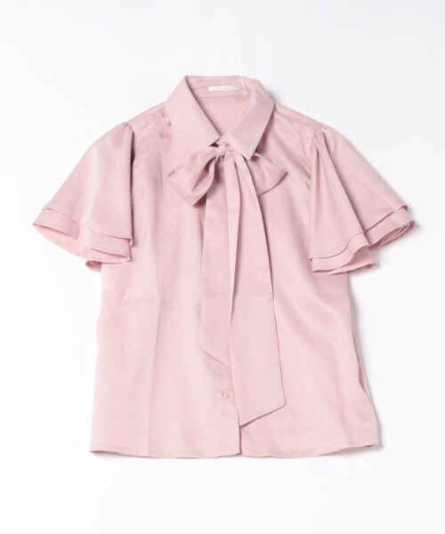 TORTE（トルテ）の「フレアスリーブリボンタイブラウス（シャツ/ブラウス・レディース・ピンク/ホワイト系その他/ホワイト/ブラック系その他・FREE）」の7枚目の写真