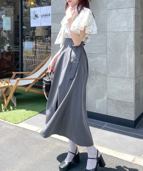 TORTE（トルテ）の「フレアスリーブリボンタイブラウス（シャツ/ブラウス・レディース・ピンク/ホワイト系その他/ホワイト/ブラック系その他・FREE）」の15枚目の写真