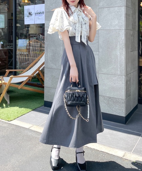 TORTE（トルテ）の「フレアスリーブリボンタイブラウス（シャツ/ブラウス・レディース・ピンク/ホワイト系その他/ホワイト/ブラック系その他・FREE）」の16枚目の写真