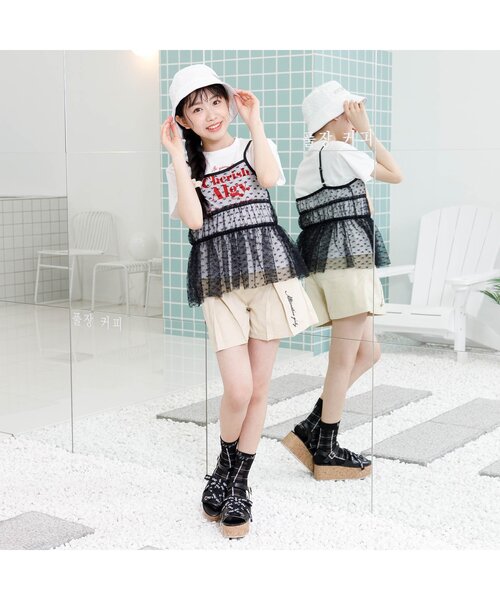 algy（アルジー）の「ポコポコバケットハット（ハット・キッズ・オフホワイト/ライム・SMALL/MEDIUM）」の3枚目の写真