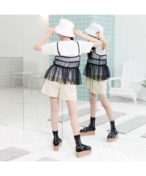 algy（アルジー）の「ポコポコバケットハット（ハット・キッズ・オフホワイト/ライム・SMALL/MEDIUM）」の4枚目の写真