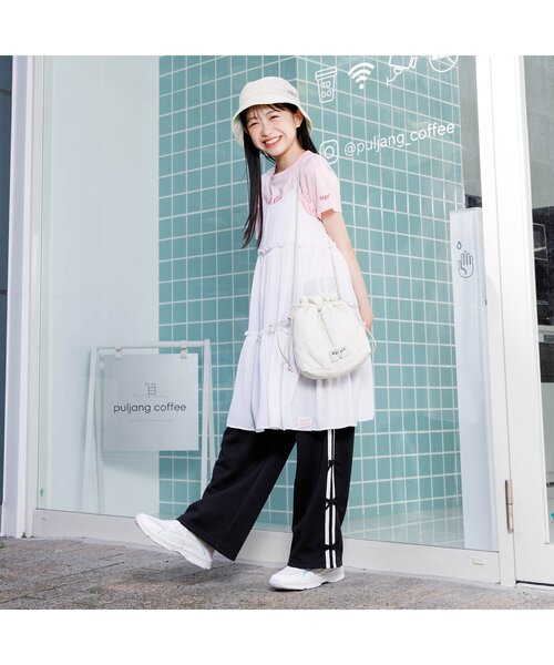 algy（アルジー）の「ポコポコバケットハット（ハット・キッズ・オフホワイト/ライム・SMALL/MEDIUM）」の5枚目の写真