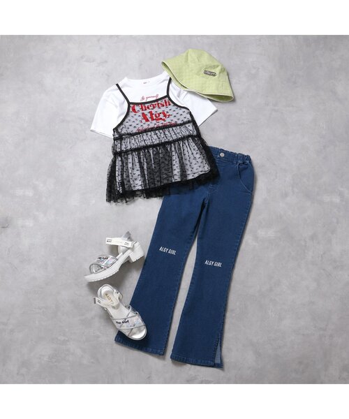 algy（アルジー）の「ポコポコバケットハット（ハット・キッズ・オフホワイト/ライム・SMALL/MEDIUM）」の8枚目の写真