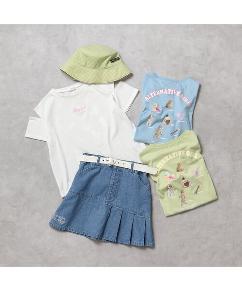 algy（アルジー）の「ポコポコバケットハット（ハット・キッズ・オフホワイト/ライム・SMALL/MEDIUM）」の9枚目の写真