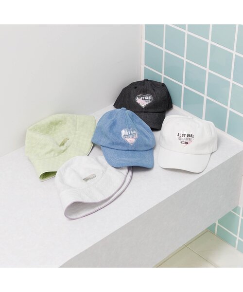 algy（アルジー）の「ポコポコバケットハット（ハット・キッズ・オフホワイト/ライム・SMALL/MEDIUM）」の10枚目の写真