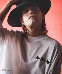 GLIMCLAP（グリムクラップ）の「mt9066- Dolman sleeve 『Mickey Mouse』 embroidered T-shirt 『ミッキー』ドルマンスリーブTシャツ（Tシャツ/カットソー）」