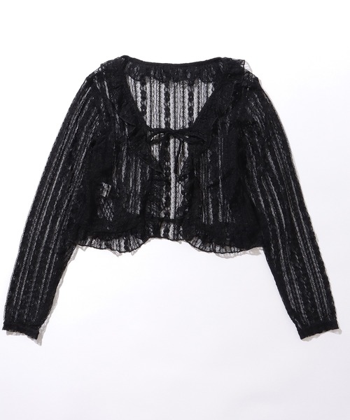 セール】【3点セット】シアーカーディガン付き フリル スカート