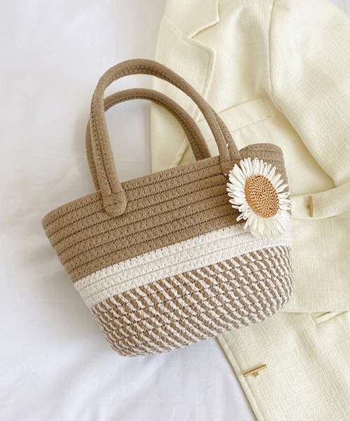 Miniministore(ミニミニストア)の「かごバッグ 花火大会 浴衣ハンドバッグ(かごバッグ・レディース・グレー系2/ベージュ系1/グレー系1/ベージュ系2/ピンク系2/ピンク系1・FREE)」の11枚目の写真