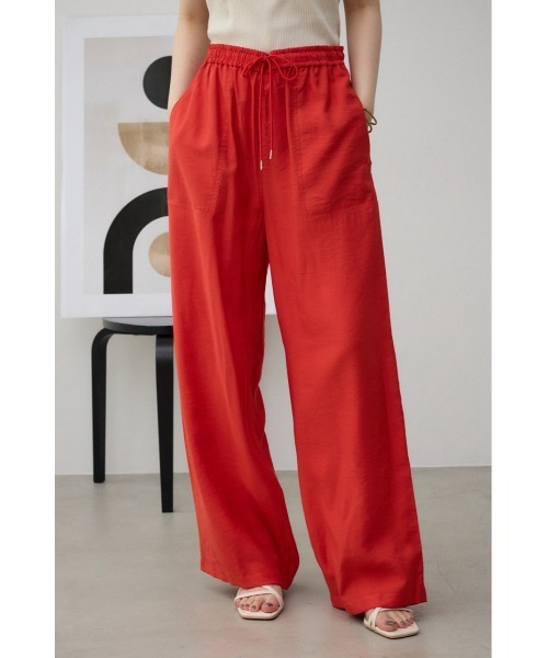 AZUL by moussy(アズールバイマウジー)の「ツイルイージーパンツ(その他パンツ・レディース・ブラウン/レッド/ブラック/アイボリー/マルチ・SMALL/MEDIUM)」の4枚目の写真