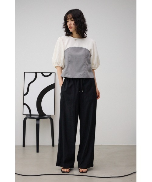 AZUL by moussy(アズールバイマウジー)の「ツイルイージーパンツ(その他パンツ・レディース・ブラウン/レッド/ブラック/アイボリー/マルチ・SMALL/MEDIUM)」の18枚目の写真