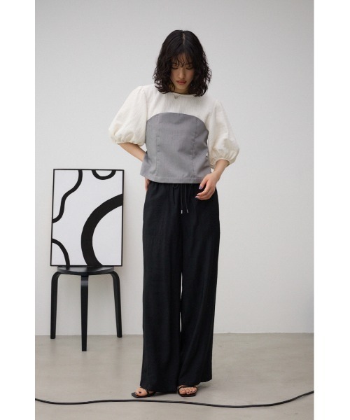 AZUL by moussy(アズールバイマウジー)の「ツイルイージーパンツ(その他パンツ・レディース・ブラウン/レッド/ブラック/アイボリー/マルチ・SMALL/MEDIUM)」の19枚目の写真
