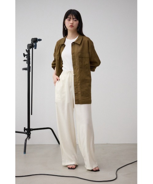 AZUL by moussy(アズールバイマウジー)の「ツイルイージーパンツ(その他パンツ・レディース・ブラウン/レッド/ブラック/アイボリー/マルチ・SMALL/MEDIUM)」の8枚目の写真