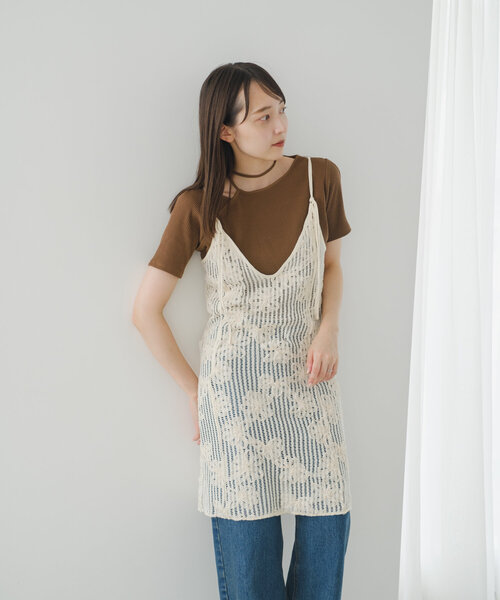 Kastane(カスタネ)の「*【新色追加/5色展開/肩紐アレンジ】テレコワンショルTee(Tシャツ/カットソー・レディース・ピンク/ブルー/アイボリー/ブラック/ブラウン・FREE)」の20枚目の写真