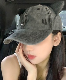 DEVICE | 猫耳 ベースボール キャップ サングラス付 UVカット HEADWEAR ヘッドウェア Y2K ストリート(キャップ)