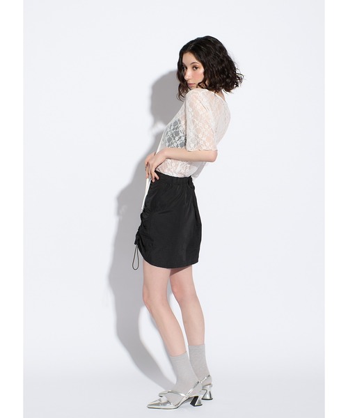 Adoon plain(アドーンプレーン)の「レースチョーカートップス(Tシャツ/カットソー・レディース・ホワイト/ブラック/チャコールグレー・FREE)」の12枚目の写真