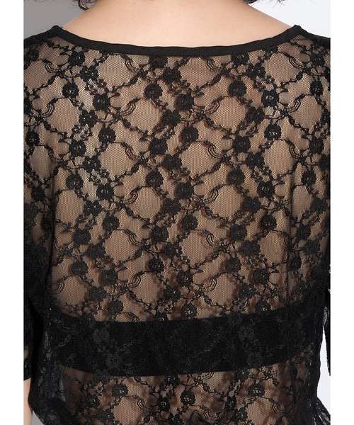 Adoon plain(アドーンプレーン)の「レースチョーカートップス(Tシャツ/カットソー・レディース・ホワイト/ブラック/チャコールグレー・FREE)」の22枚目の写真