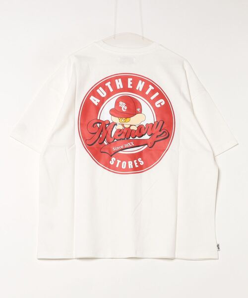 #MEMORY(メモリー)の「【MEMORY】バブちゃん サークルロゴ ヘビーウェイトTシャツ / オーバーサイズ Tシャツ ビッグシルエットTシャツ メンズ レディース(Tシャツ/カットソー・メンズ・ホワイト/グリーン/ネイビー/アイボリー/ブラック・FREE)」の6枚目の写真
