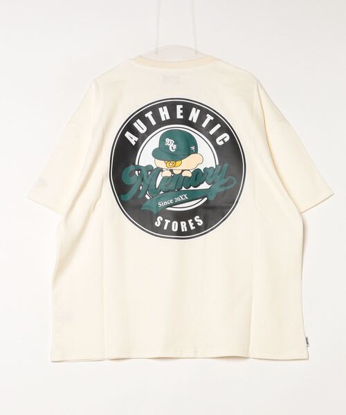 #MEMORY(メモリー)の「【MEMORY】バブちゃん サークルロゴ ヘビーウェイトTシャツ / オーバーサイズ Tシャツ ビッグシルエットTシャツ メンズ レディース(Tシャツ/カットソー・メンズ・ホワイト/グリーン/ネイビー/アイボリー/ブラック・FREE)」の7枚目の写真