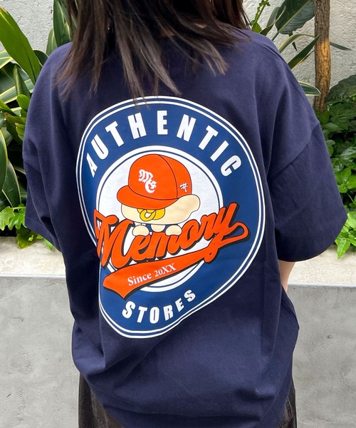 #MEMORY(メモリー)の「【MEMORY】バブちゃん サークルロゴ ヘビーウェイトTシャツ / オーバーサイズ Tシャツ ビッグシルエットTシャツ メンズ レディース(Tシャツ/カットソー・メンズ・ホワイト/グリーン/ネイビー/アイボリー/ブラック・FREE)」の5枚目の写真