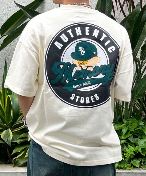 #MEMORY(メモリー)の「【MEMORY】バブちゃん サークルロゴ ヘビーウェイトTシャツ / オーバーサイズ Tシャツ ビッグシルエットTシャツ メンズ レディース(Tシャツ/カットソー・メンズ・ホワイト/グリーン/ネイビー/アイボリー/ブラック・FREE)」の1枚目の写真
