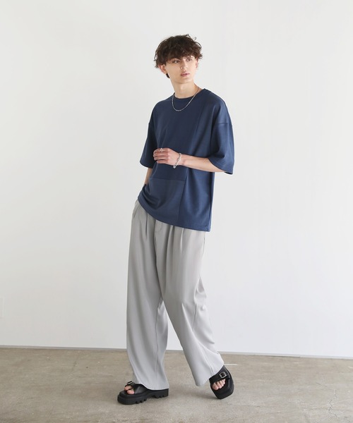 【tal by yumi.】楊柳レースジャガード 半袖プルオーバー BONLECILL（ボンルシール） tシャツ レースジャガード半袖メロープル