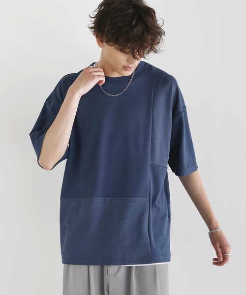 【tal by yumi.】楊柳レースジャガード 半袖プルオーバー BONLECILL（ボンルシール） tシャツ レースジャガード半袖メロープル