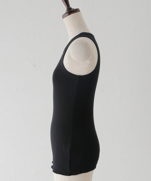 CITYSHOP(シティーショップ)の「《追加》SOFT RIB TANK:タンクトップ(タンクトップ・レディース・ホワイト/ブラック・FREE)」の10枚目の写真