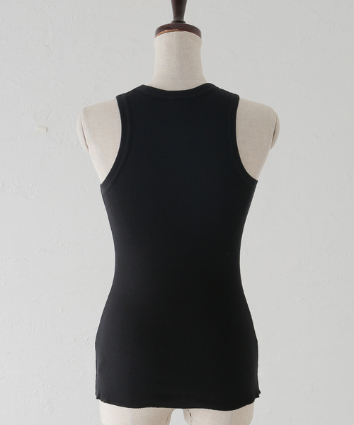 CITYSHOP(シティーショップ)の「《追加》SOFT RIB TANK:タンクトップ(タンクトップ・レディース・ホワイト/ブラック・FREE)」の11枚目の写真