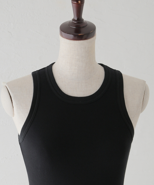 CITYSHOP(シティーショップ)の「《追加》SOFT RIB TANK:タンクトップ(タンクトップ・レディース・ホワイト/ブラック・FREE)」の12枚目の写真